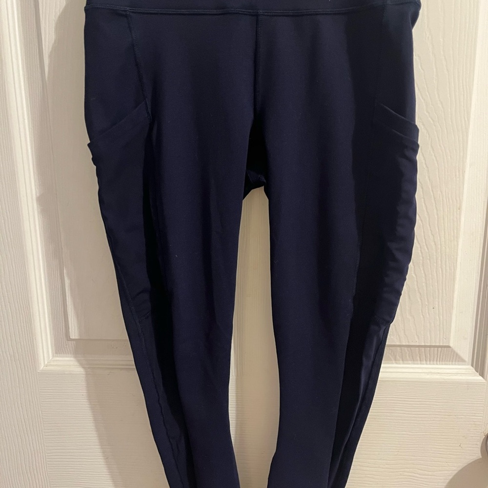 Fabletics Navy PowerHold Leggings